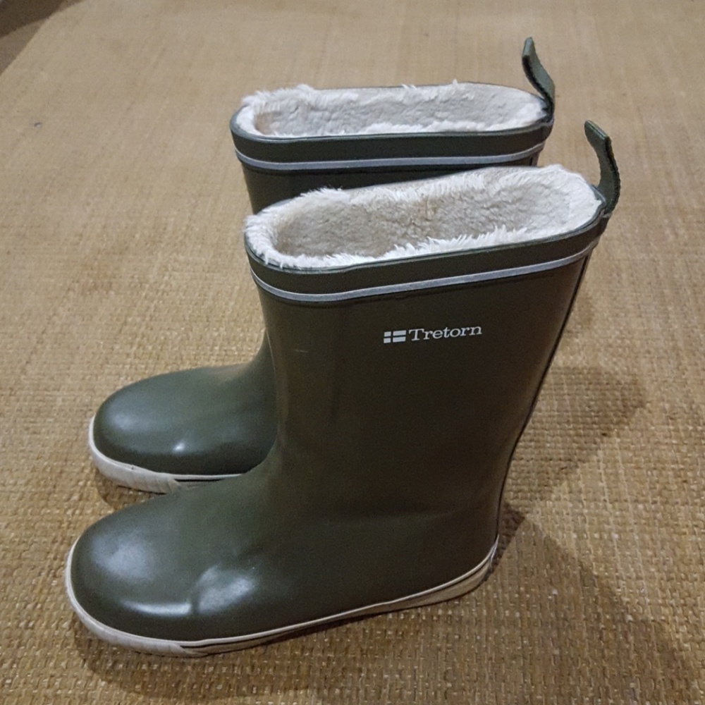 Tretorn rain boots, fuzzy lined